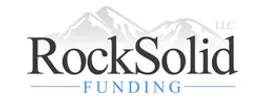 The image displays a logo with text that reads  RockSolid Funding,  suggesting it is related to financial services, specifically funding for businesses or projects.